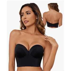 NEW Low Back Anti-Slip Strapless Longline Multi-Way Push Up Bra 36DD
